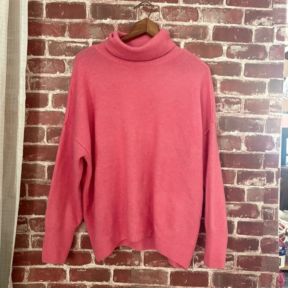 Vince Camuto Vibrant Pink Turtleneck Sweater